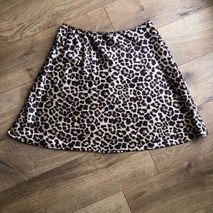 Altar’d State Leopard Print Satin Feel Mini Skirt Size Small. NWOT